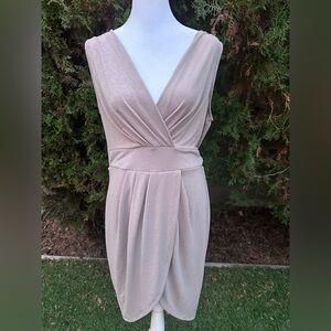 Women’s Elegant Lavendar Formal Wrap Midi Dress size 1Xl